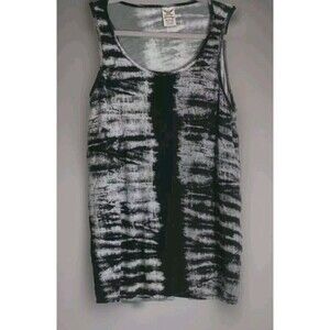 Faded Glory Womens Tank Top "Olive Leaves" Multi Colored Layered Back Sz M 8-10